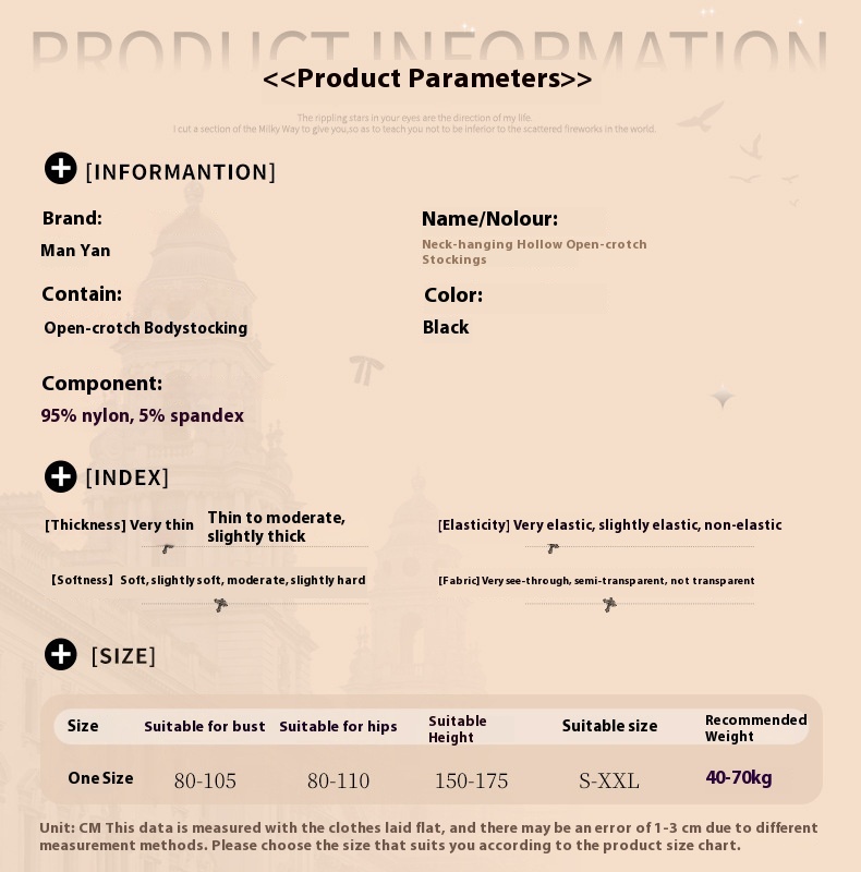 Schwarzer Damen Body-Stocking – Übersicht