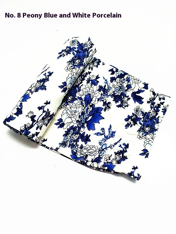 Lady Sexy Stretch Leggings Skinny Pencil Leggings In Stock - Peony Blue And White