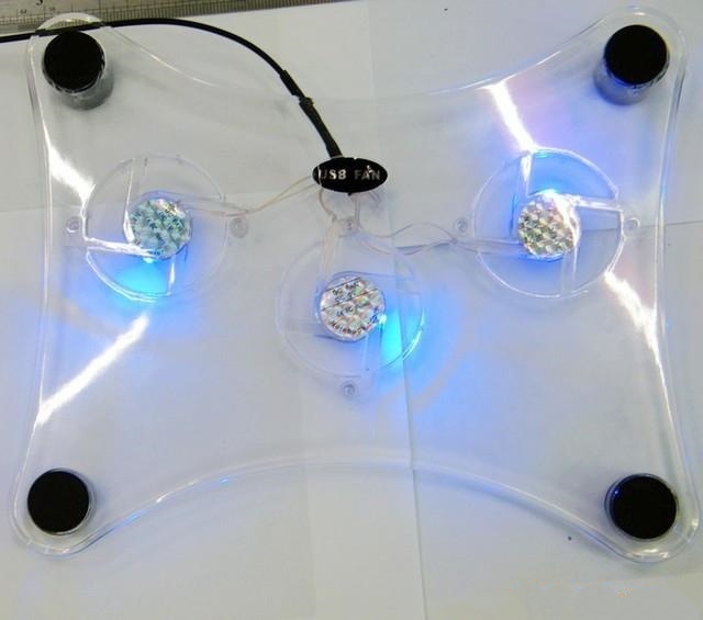 Notebook Radiator Transparent Crystal Three Fan