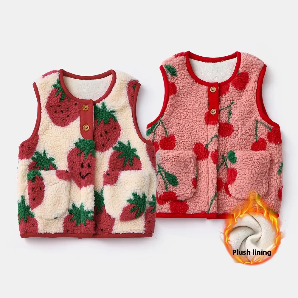 Winter Velvet Vest For Children And Babies To Keep Warm And Wear Outside With Camisole Shoulder