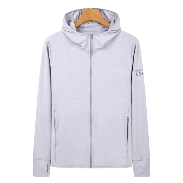 Women's Long sleeved Summer Breathable Lightweight Coat Ice Silk Outdoor Clothing Gray - Shop at LoveMi