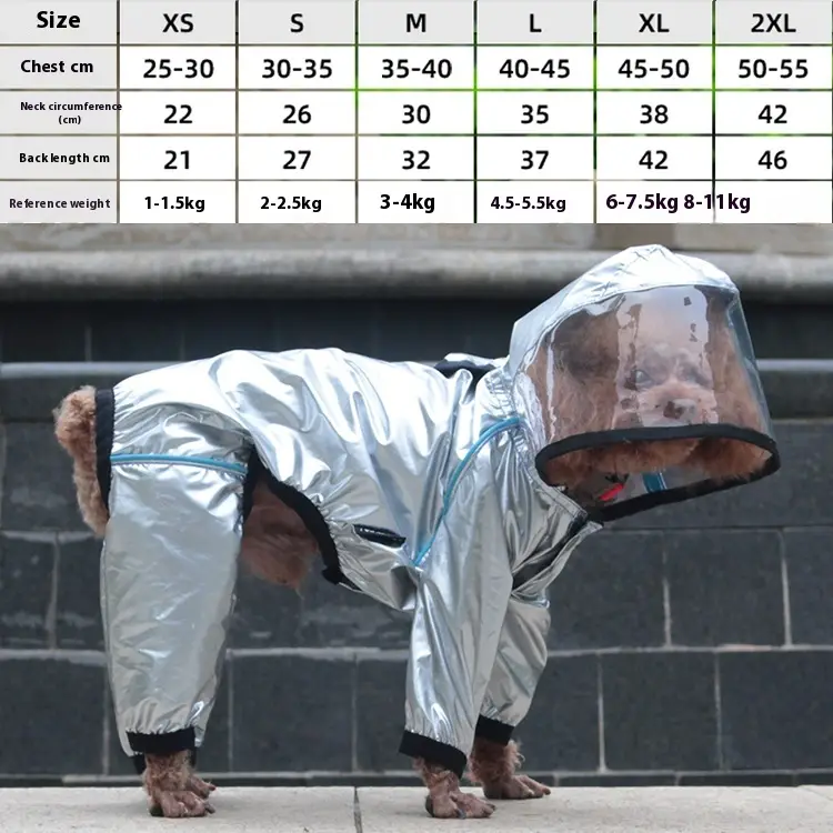 Dog Four-legged Waterproof Full-cover Pet Raincoat