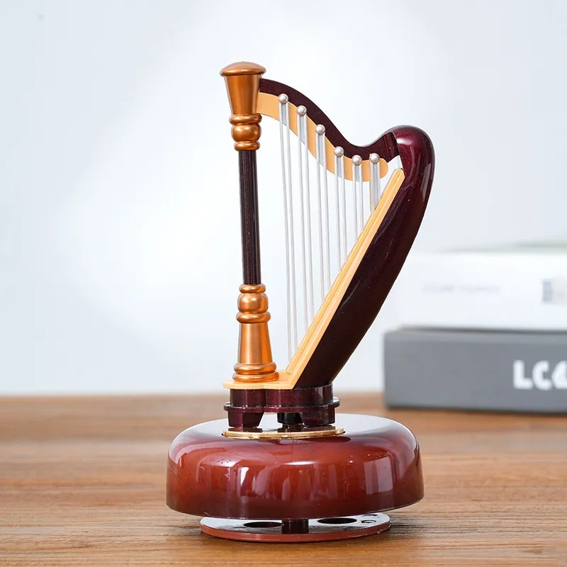 Rotating Violin Music Box Guitar Musical Instrument Music Box - Rotate Harp