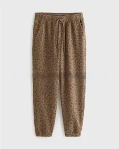 Leopard Print Personal Leisure Trousers Loose - Brown - View 1