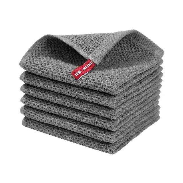 Cotton Honeycomb Absorbent Thickened Cleaning Cloth Dark Gray - Shop at LoveMi
