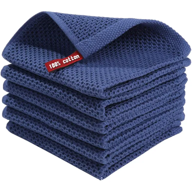 Cotton Honeycomb Absorbent Thickened Cleaning Cloth Dark Blue - Shop at LoveMi