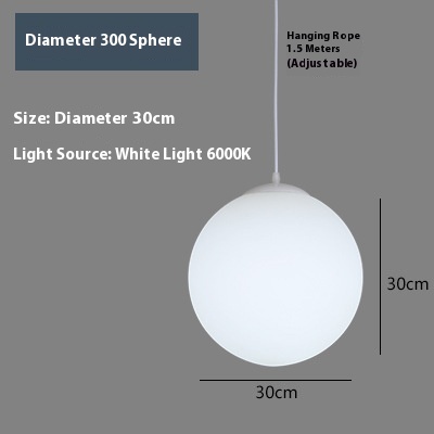Living Room Single-head Simple Ball Chandelier - Image 4