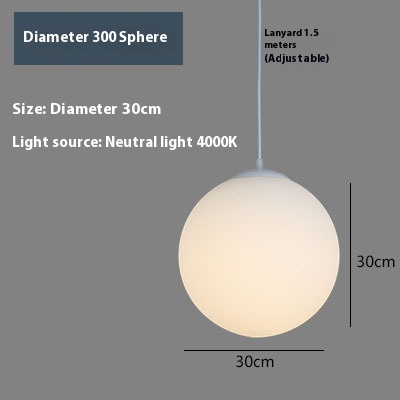 Living Room Single-head Simple Ball Chandelier - Image 2