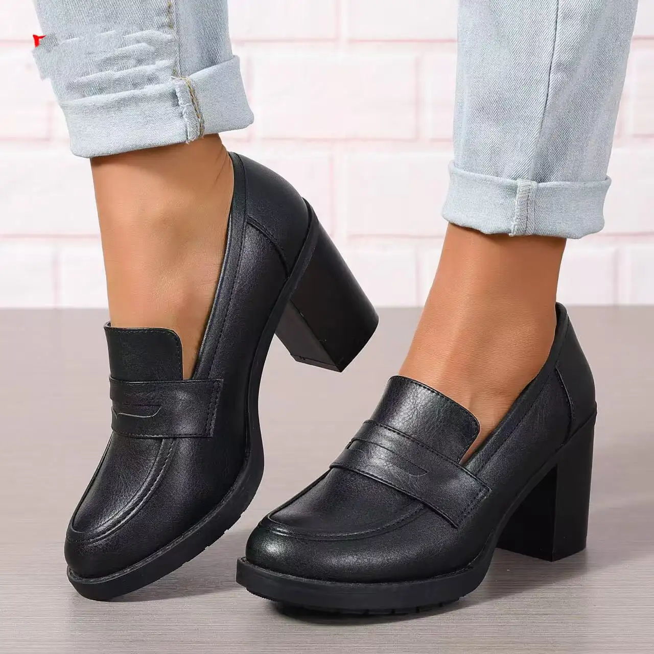 Fashion Thick High Heel Women's Shoes