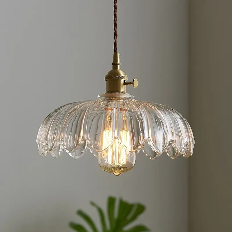 Brass Glass Dining Room Chandelier Bedroom Cafe