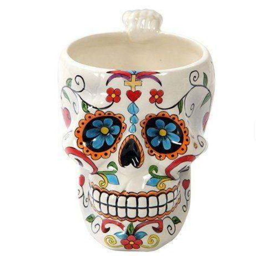 Ceramic Skull Cup