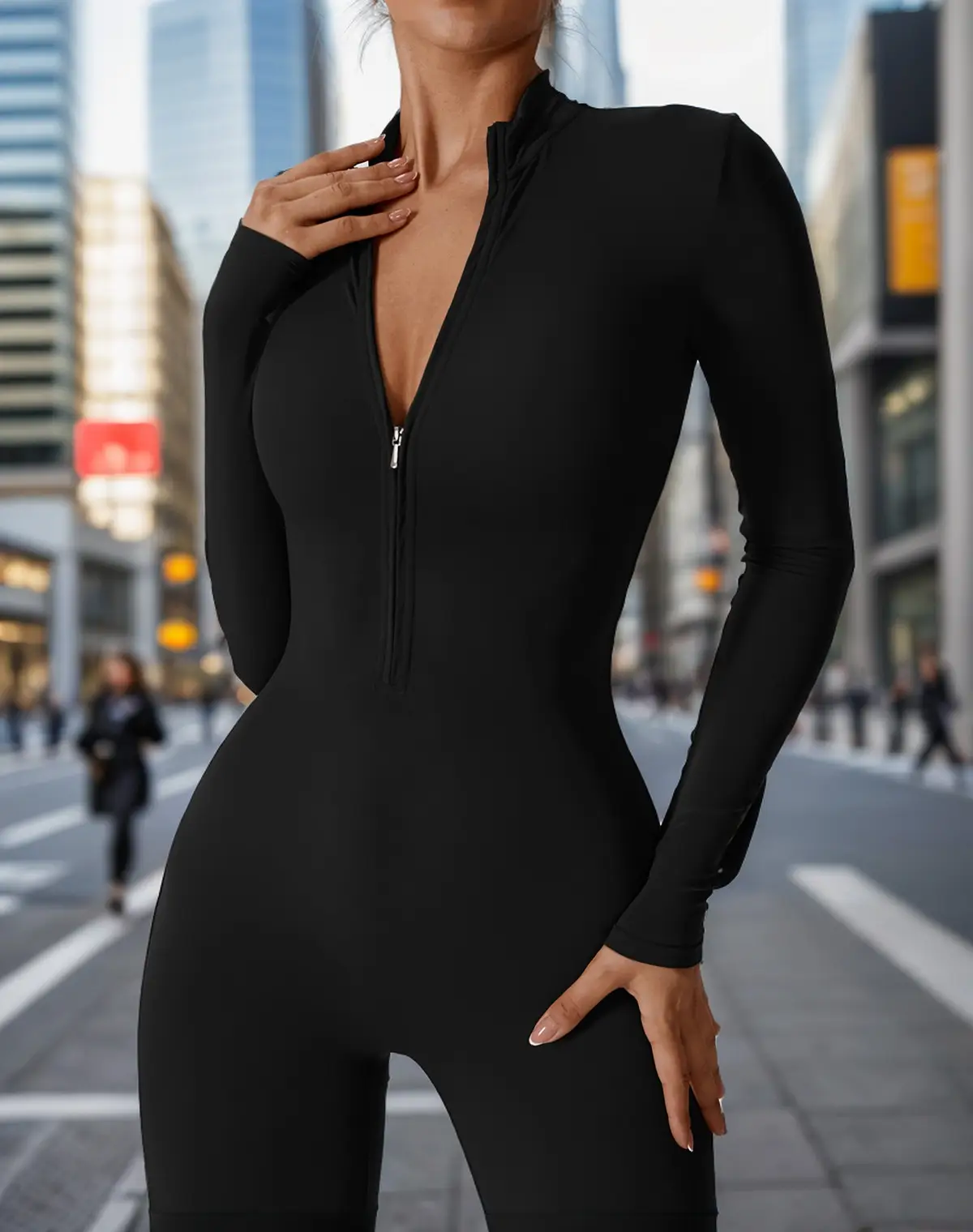 Hip Raise Skinny One-piece Workout Clothes For Women
