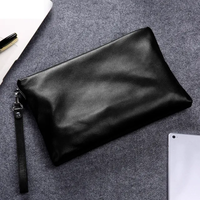 Men's Bag Genuine Leather Casual Clutch Black - Shop at LoveMi