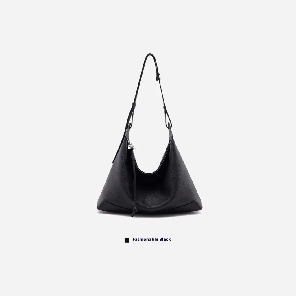 MYTASTE Kite Hobo Bag Large Designer Model Tote Underarm Hobo Bag Commuter Shoulder Messenger Bag For Women - Black