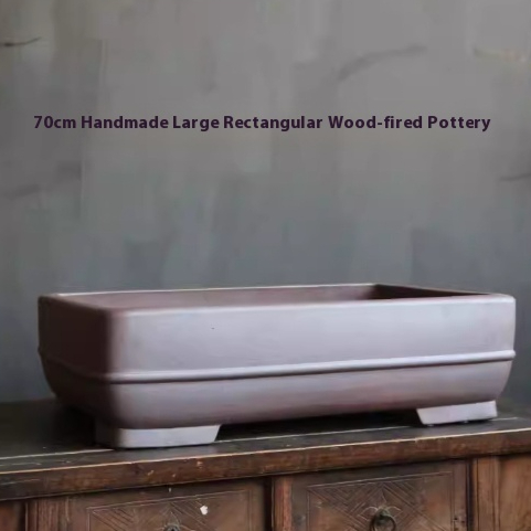 Large 70cm Handmade Purple Clay Bonsai Flower Pot