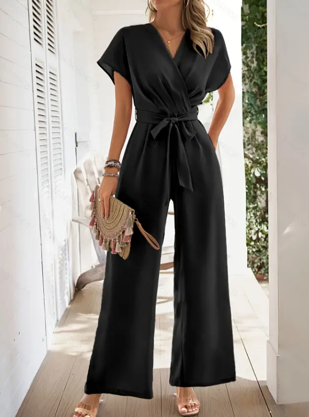 Solid Color Women's Jumpsuit Series Belt