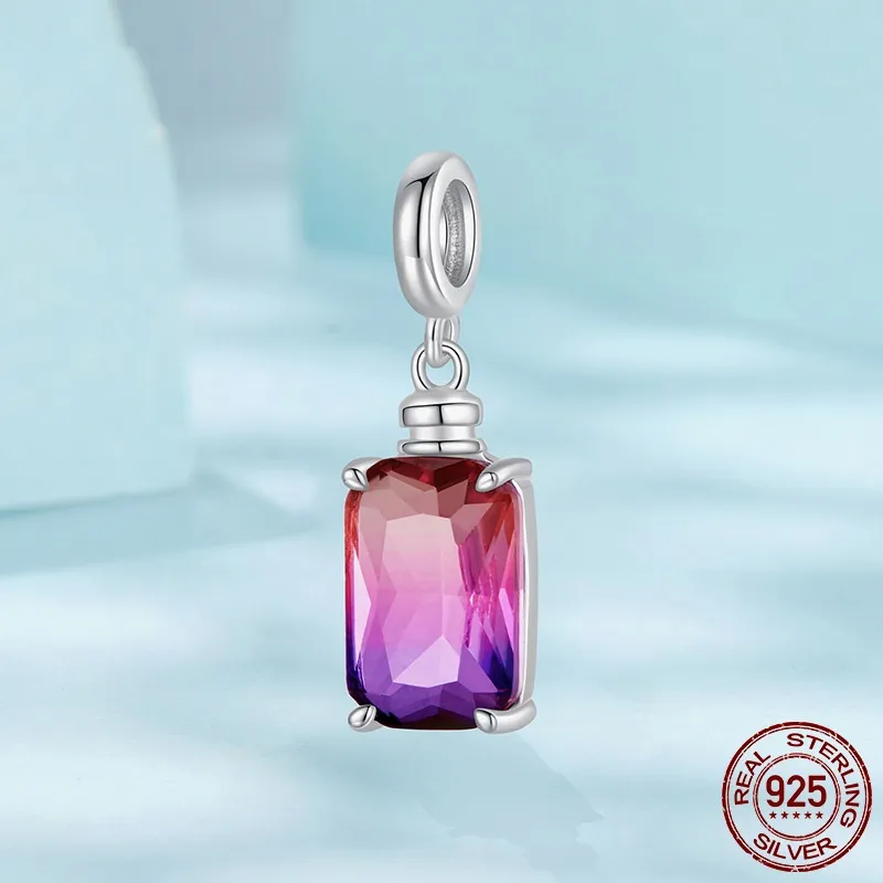 Perfume Bottle Diy Pendant Parts S925 Silver Beads - Scc3147