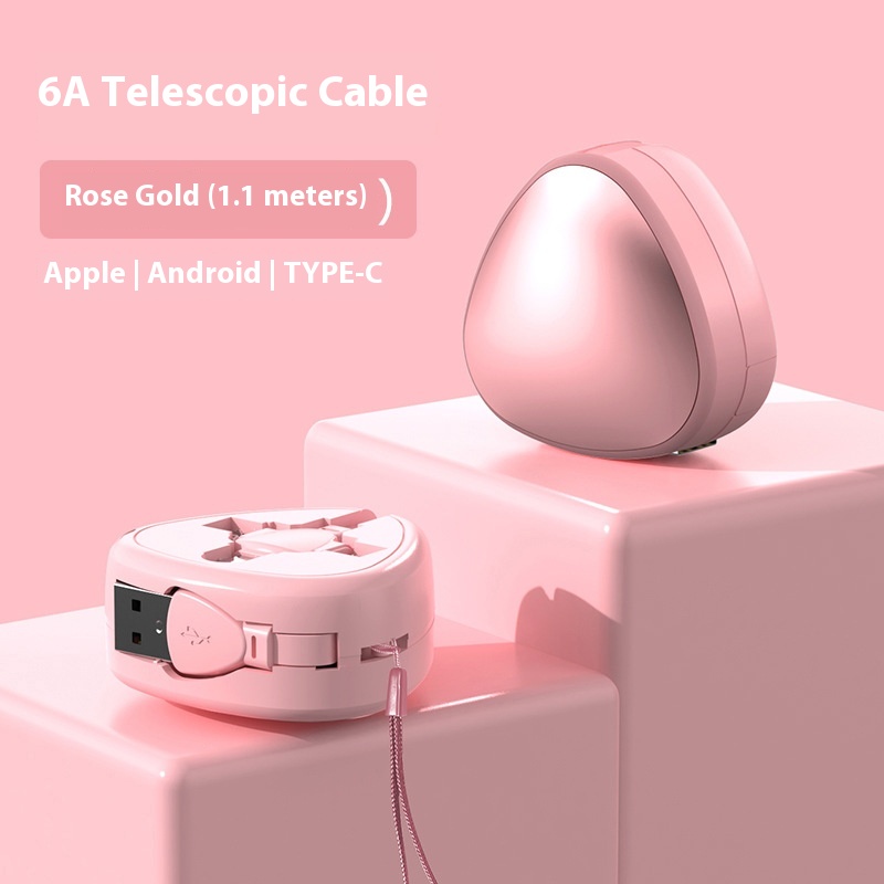 Triangular Telescopic Three-in-one Charge Cable