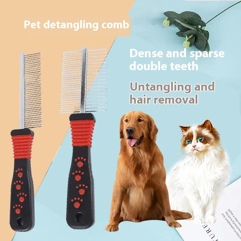 Pet Open Knot Double Row Density Comb