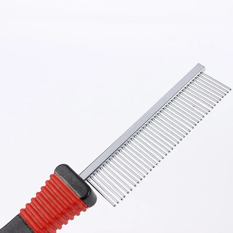 Pet Open Knot Double Row Density Comb Cleaning Beauty Massage - Single Row Steel Comb