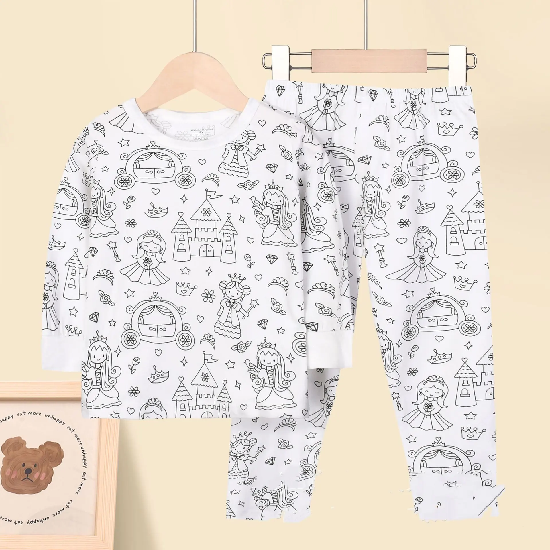 Girls Sketch Coloring Comfortable Children DIY Hand