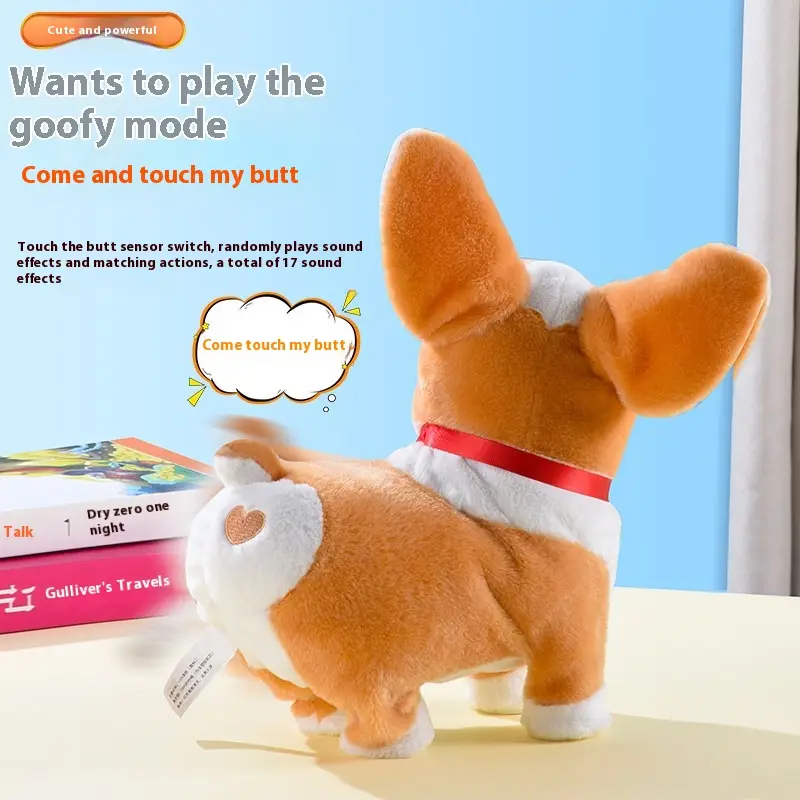 Electric Hip Flying Dog Shaking Head Funny Stuffed Toy