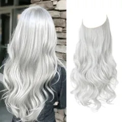 One-piece U-shaped Fishing Line Wig Set Invisible Natural Long Curly Hair - 60B - View 1