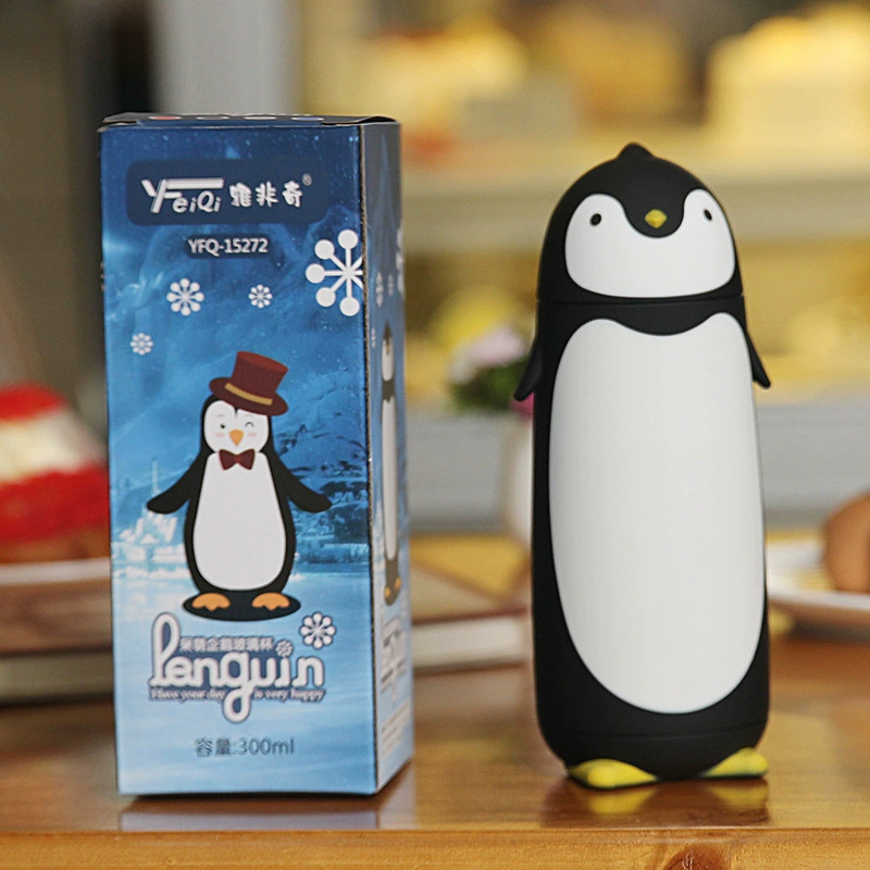 Cute Cute Penguin Double-layer Glass Cup