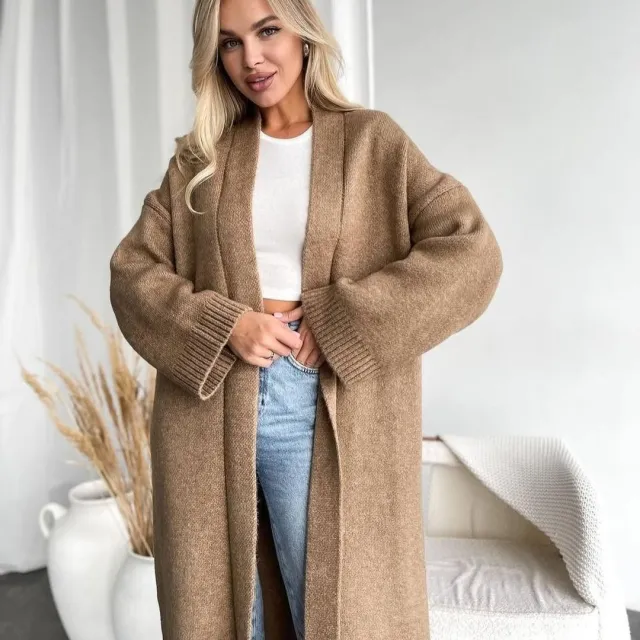 Autumn And Winter New Elegant Cardigan Sweater Coat For Women Camel - Shop at LoveMi