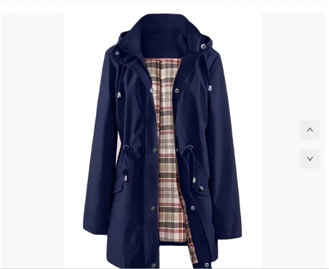 Women's Windbreaker Waterproof Elegant Style Navy Blue - Shop at LoveMi