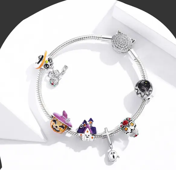 Halloween Beaded Bracelet Colorful Horror Dark