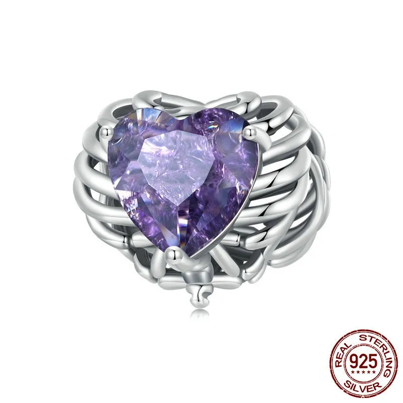Purple Skull Heart Diy Bracelet String Beads Halloween Beads - Bsc910