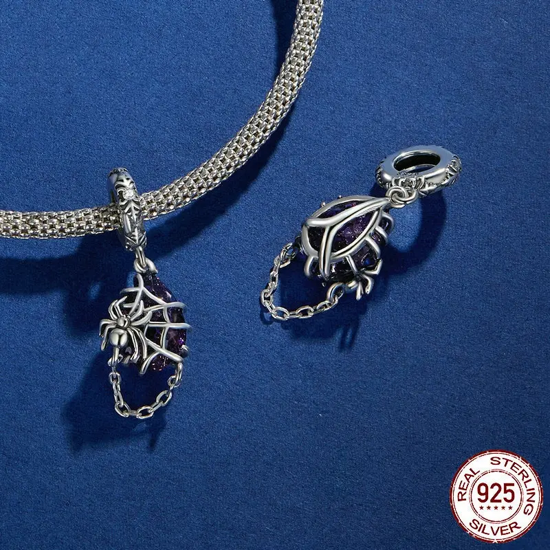 Halloween Spider Diy Bracelet Necklace Pendant S925
