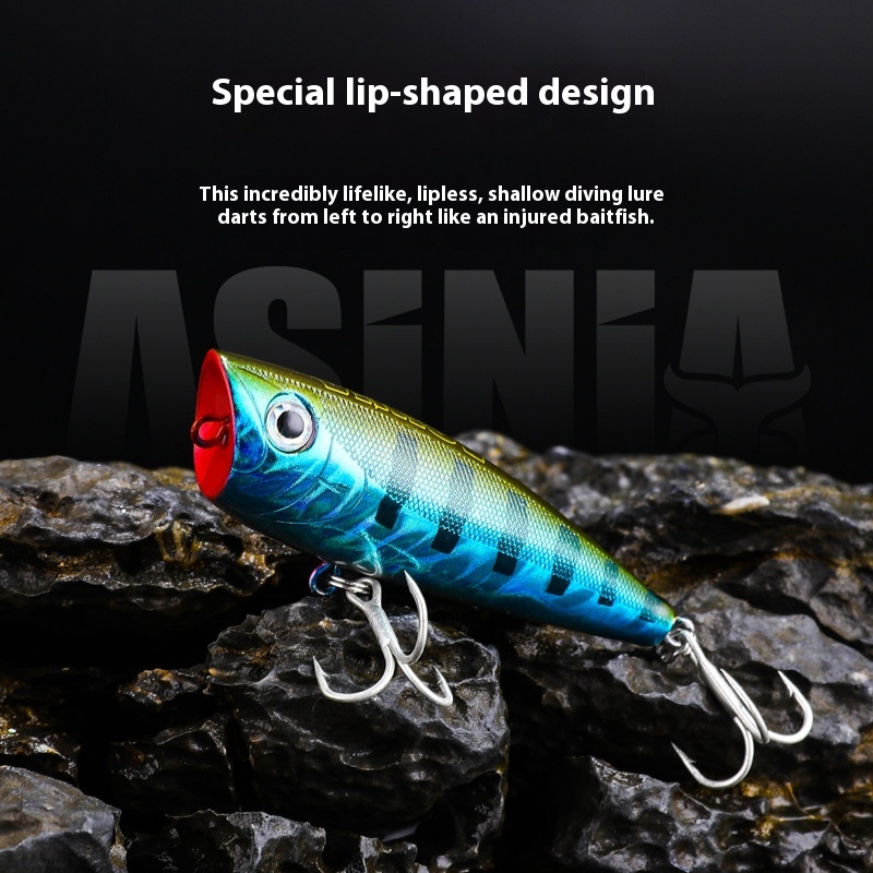 Lure Pineapple 6cm7g Micro Floating Water Tossing Wave Lying Topmouth Culter Black Weever