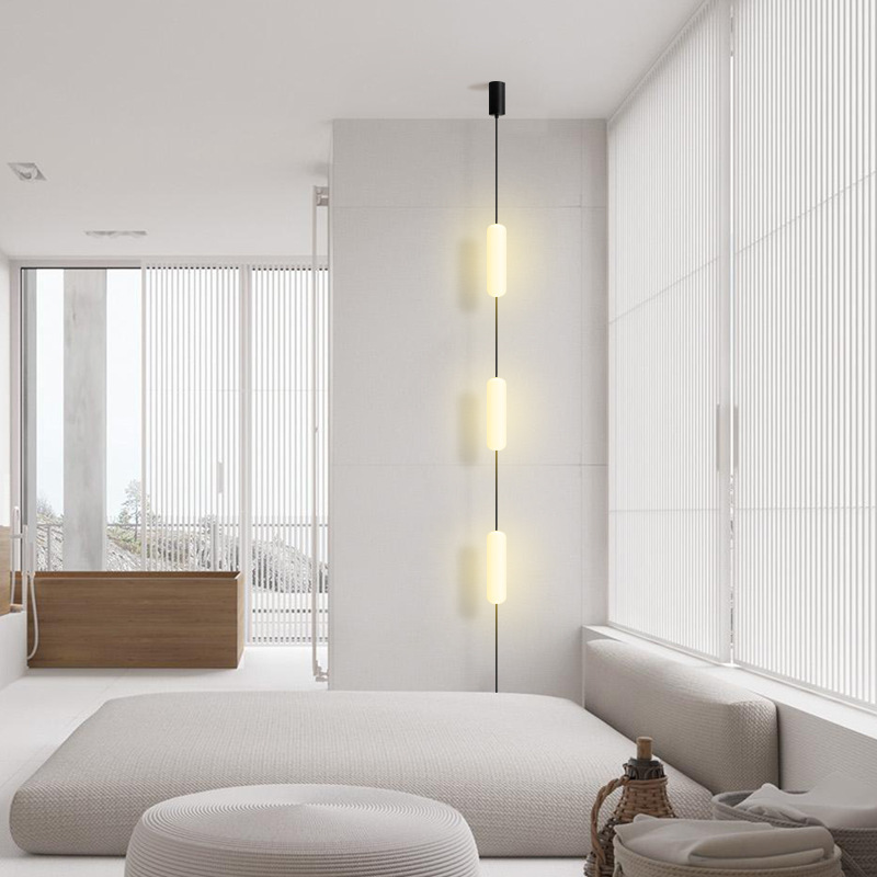 Creative Nordic Minimalist Bedroom Headboard Line Light