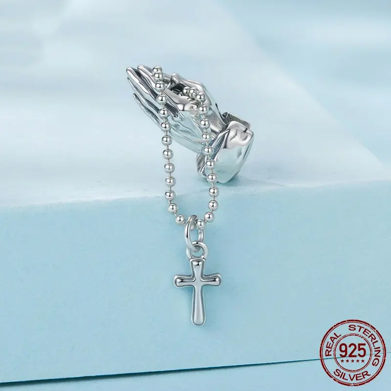 Chain Cross Diy Beaded S925 Sterling Silver