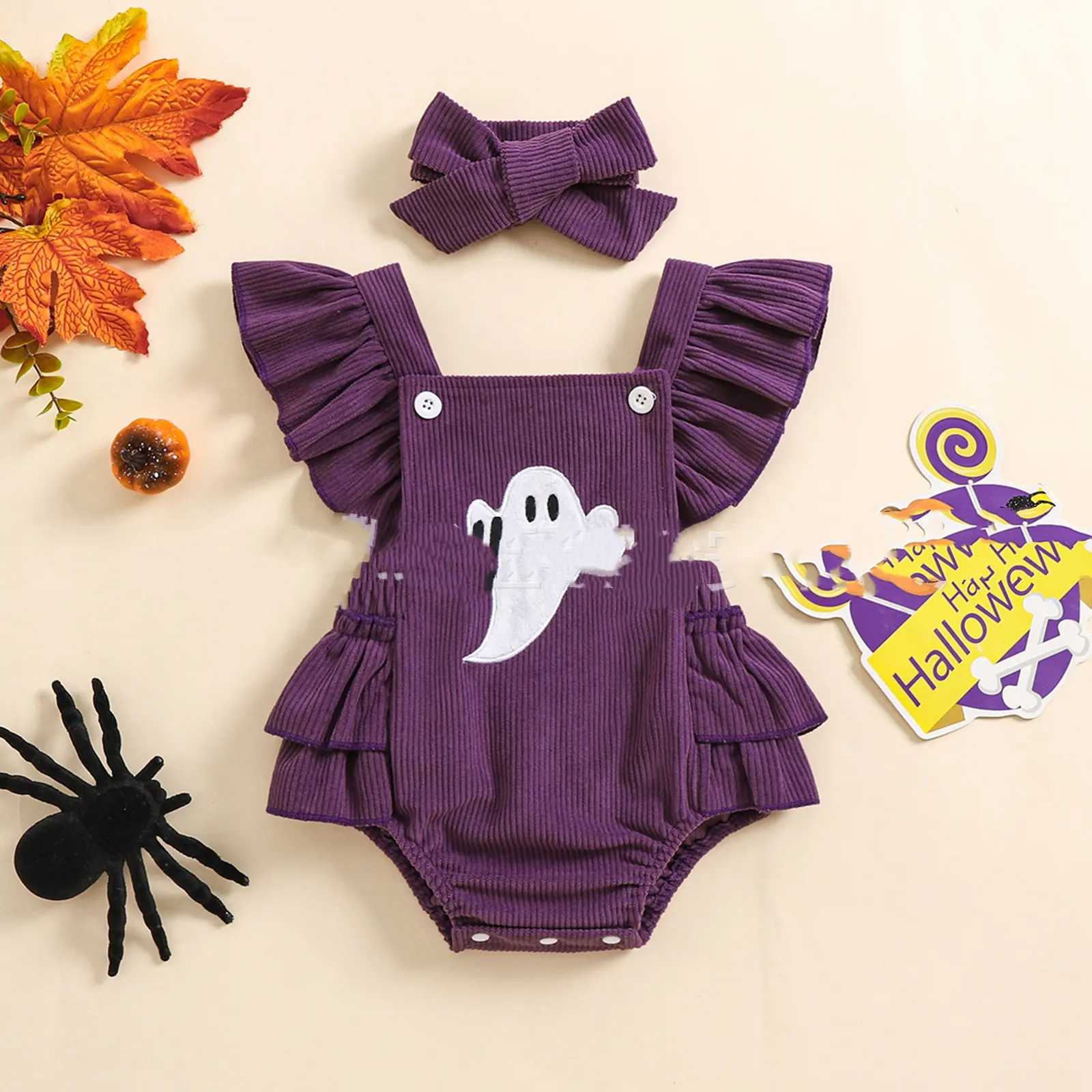 Baby Halloween Toddler Carrier Towel Embroidery Triangle