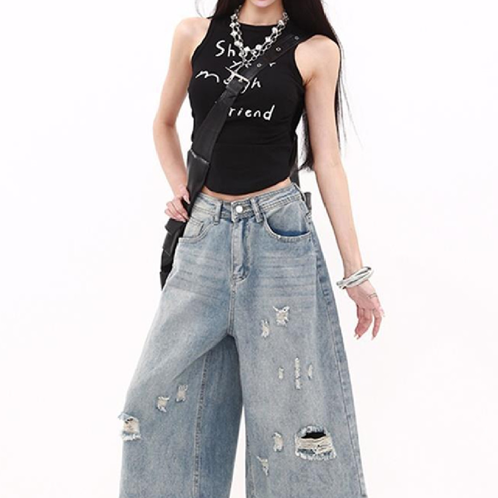 Women's American-style Retro Cropped Jeans Summer