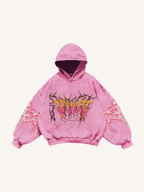 Fashion Casual Printed Polyester Sweater Pink - Shop at LoveMi