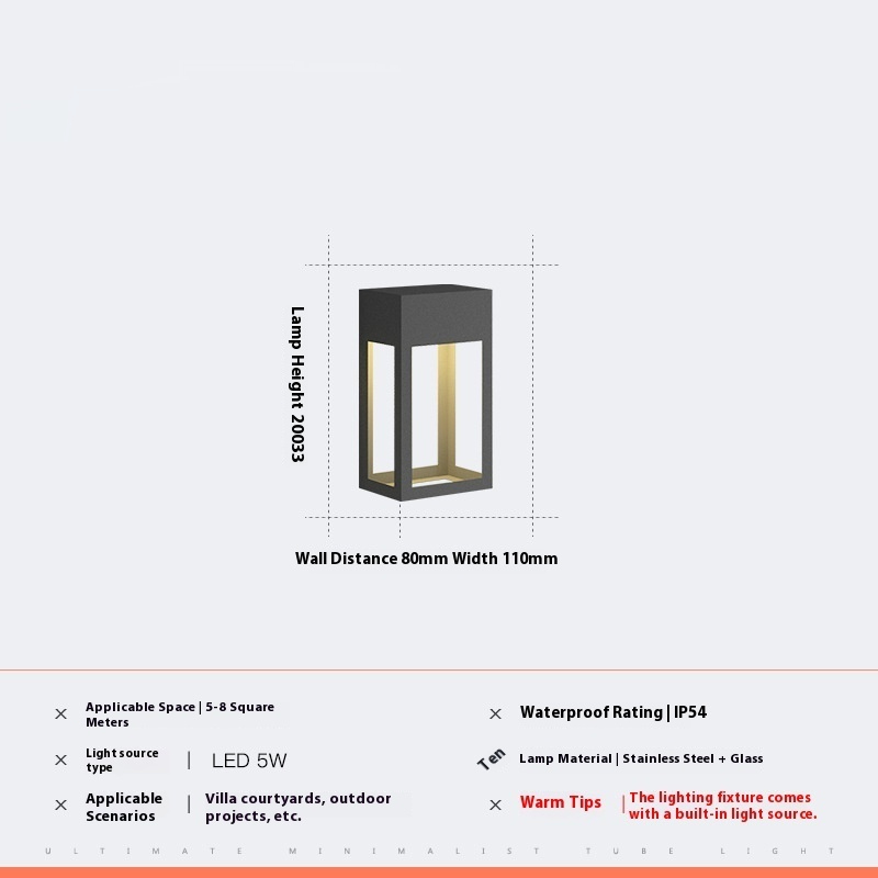 Outdoor Waterproof Villa Exterior Wall Garden Lamp