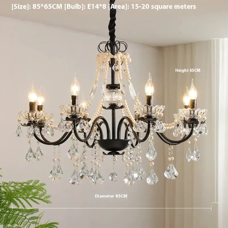 French Entry Lux Style Crystal Living Room Chandelier