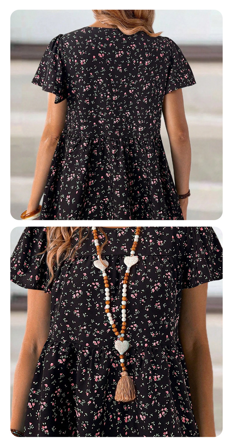 Women's Floral Sweet Short-sleeved Top