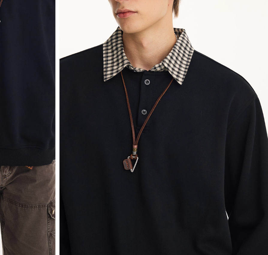 Retro Hong Kong Style American Fake Two Sweater