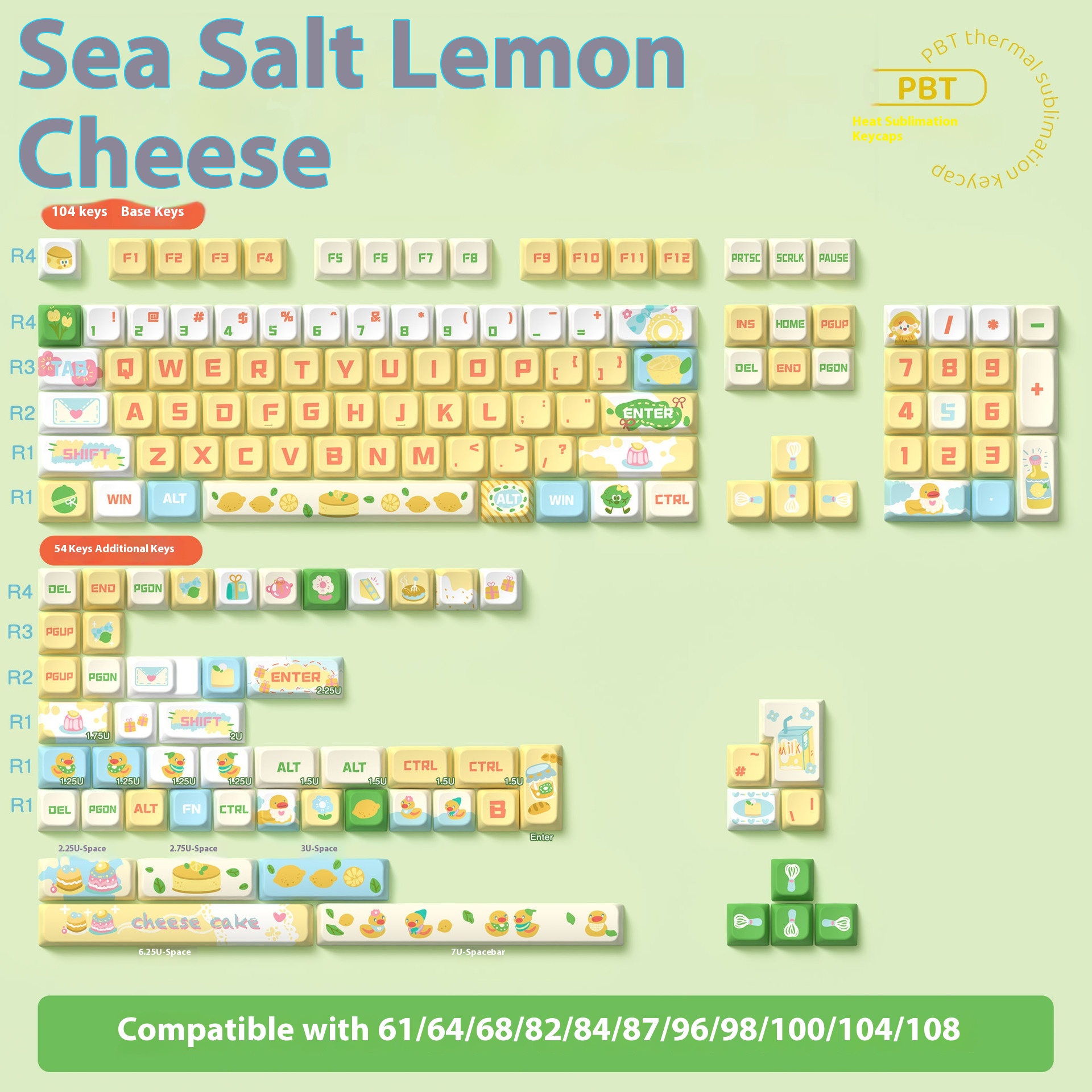 Highly Personalized Customized Pbt Sublimation Mechanical Keyboard Cap