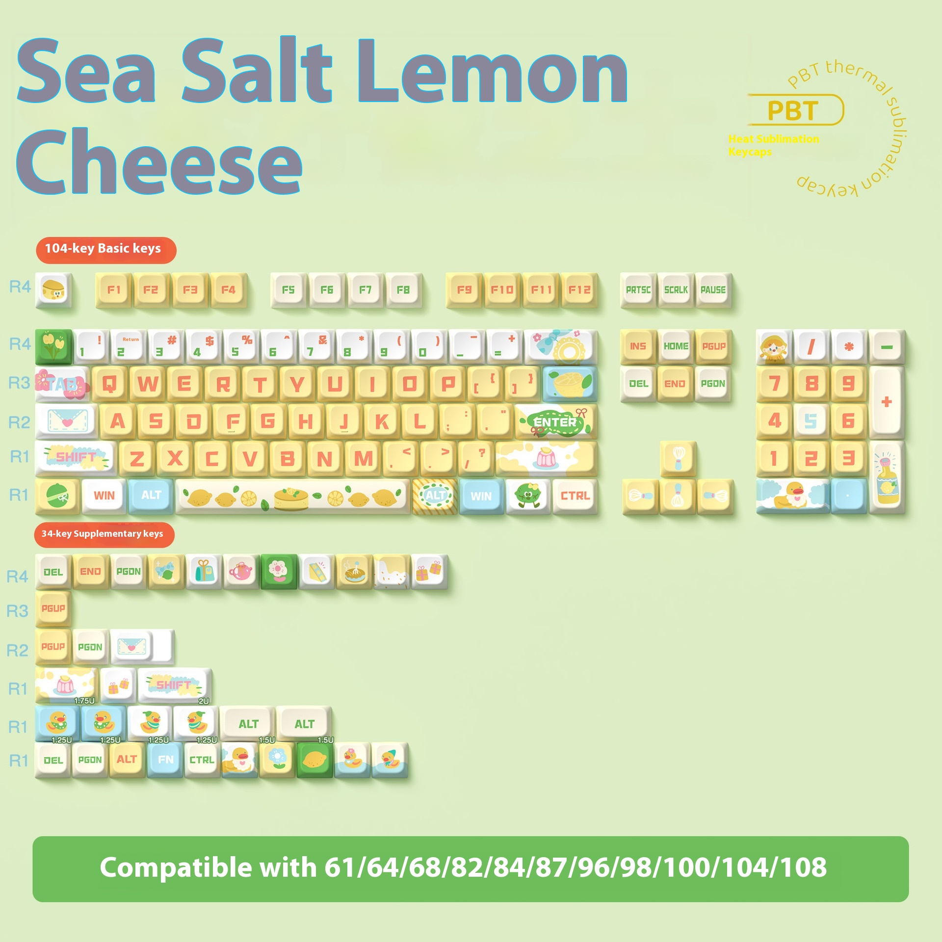 Highly Personalized Customized Pbt Sublimation Mechanical Keyboard Cap