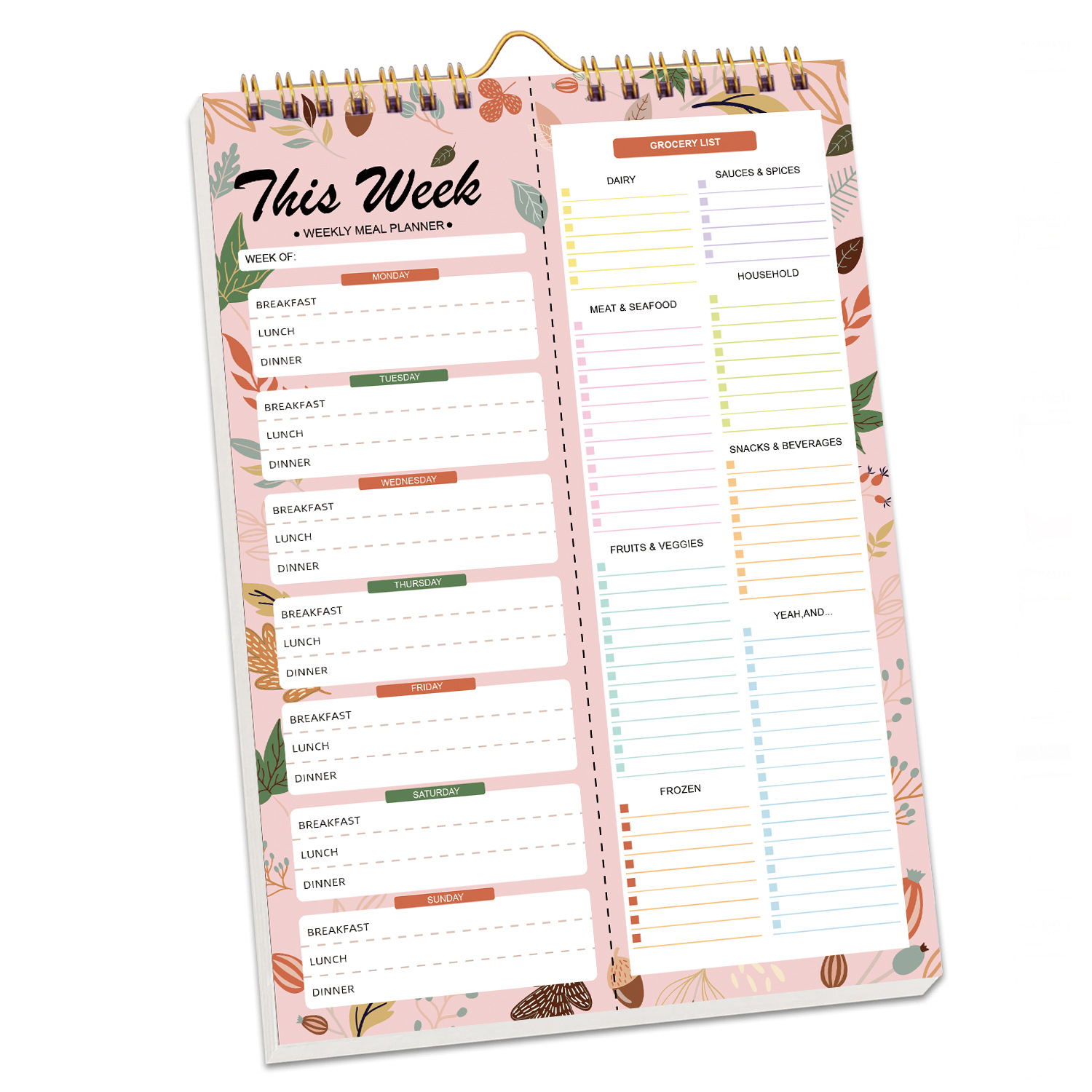 Ins Style Self-discipline Recipes Daily Weekly Notebook Menu 5
