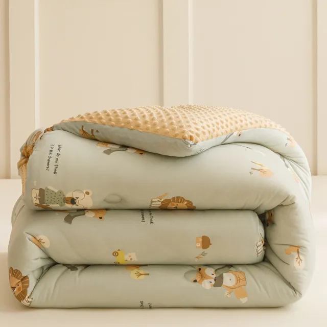 Beanie Velvet Quilt Soybean Fiber Duvet Insert Autumn And Winter Glasses Bear - Shop at LoveMi