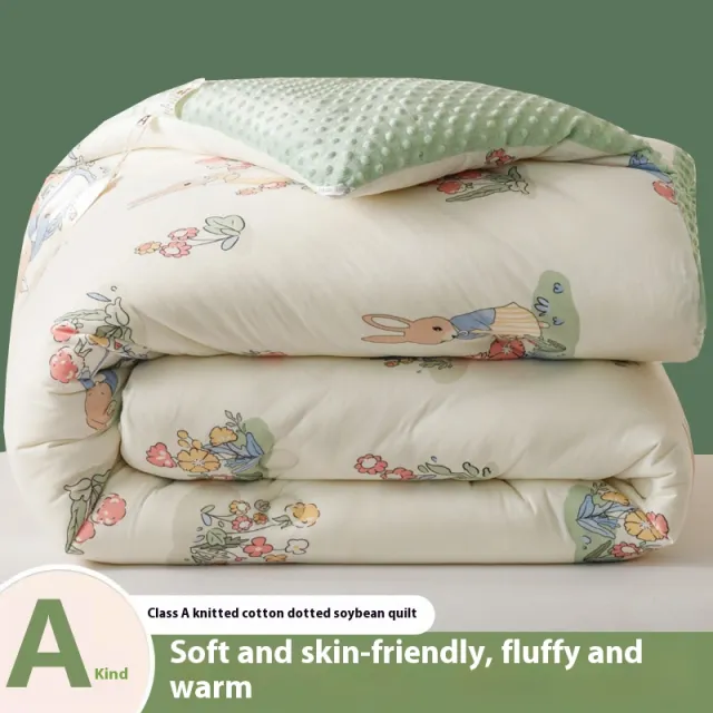 Beanie Velvet Quilt Soybean Fiber Duvet Insert Autumn And Winter Garden Bunny - Shop at LoveMi