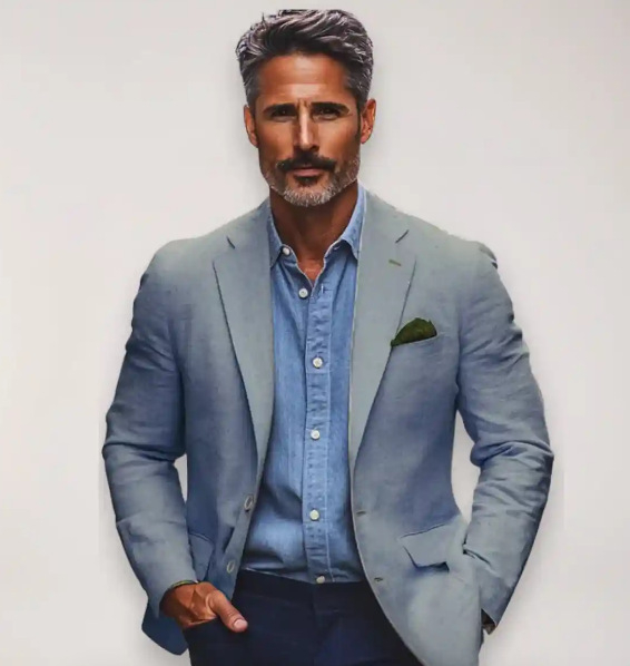 Spring Top Casual Printed Double Button Suit - Image 8