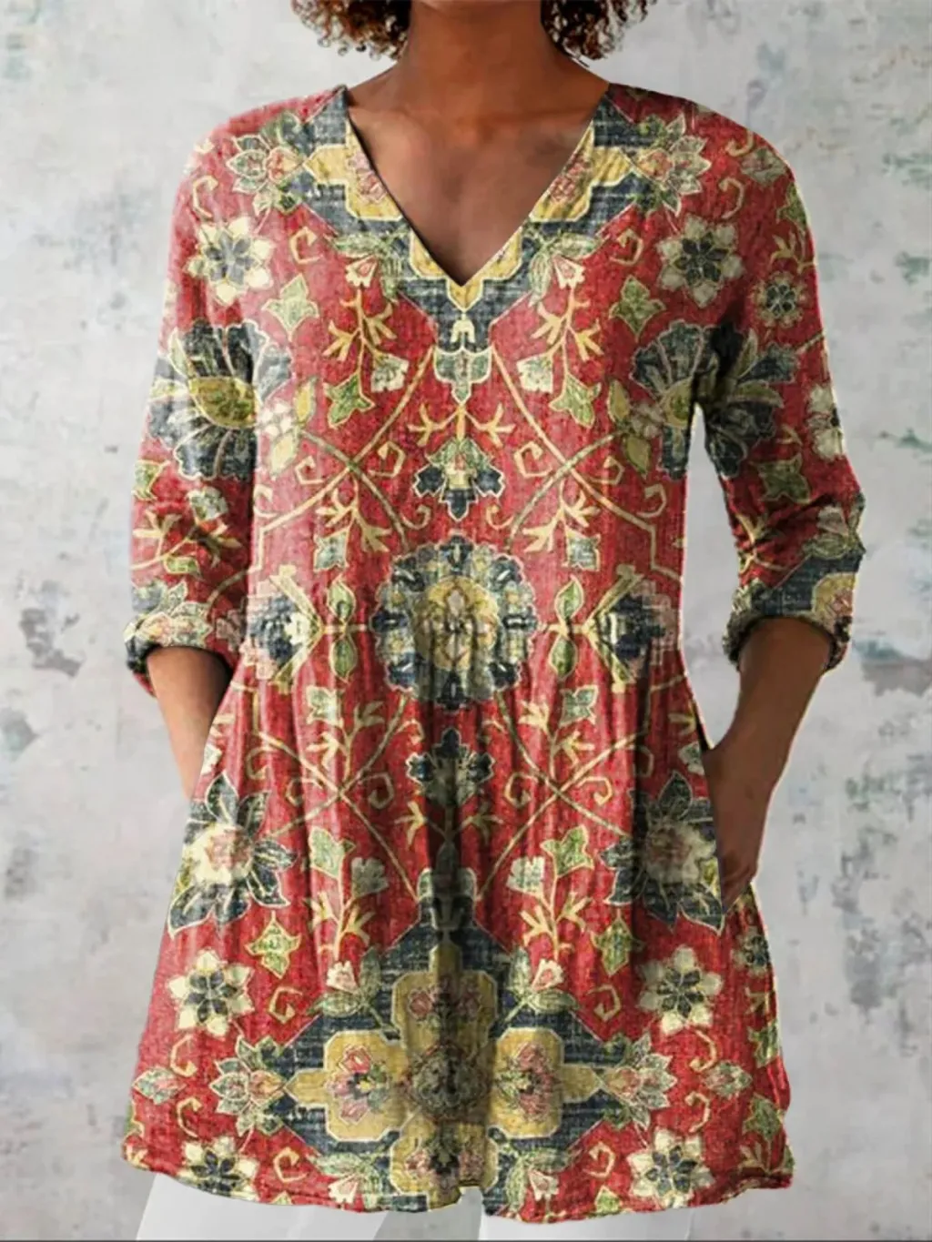 Female Creative Fish Pattern Vacation Style Dress - C272Z
